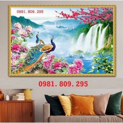 Gạch tranh chim công