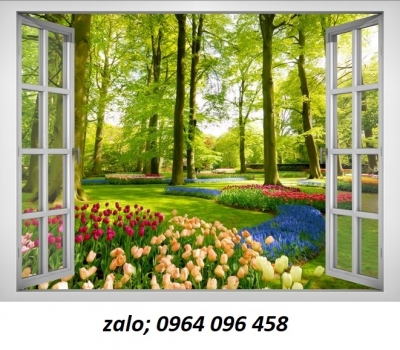 Tranh gạch 3d ốp tường tranh chửa sổ - CXV94