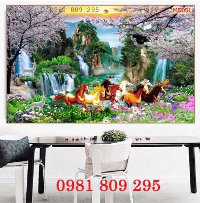 Tranh gạch men ngựa 3d