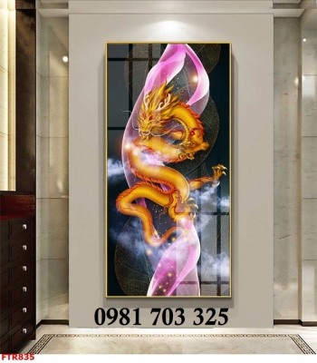 Tranh gạch 3d rồng phượng cao cấp