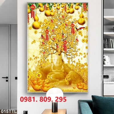 Tranh phong thủy - gạch tranh 3D kim tiền