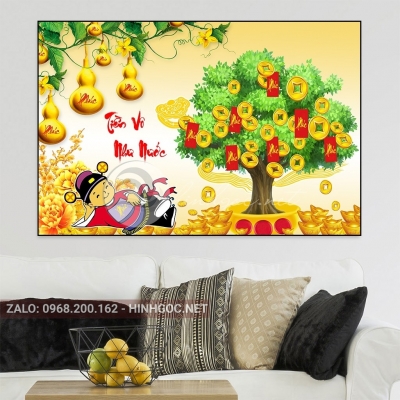 Gạch tranh đẹp trang trí phòng khách