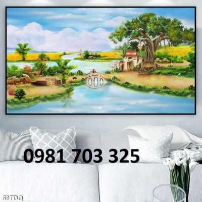 Tranh gạch 3d cảnh đồng quê