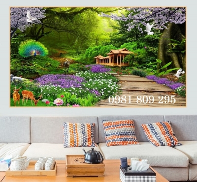 Gạch 3d phong cảnh thiên nhiên giao hòa JHG8