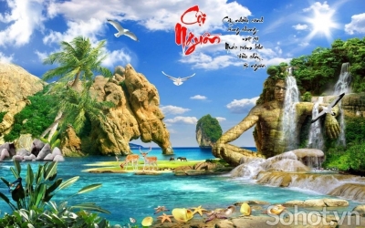 Tranh gạch trang trí phòng khách-tranh 3D