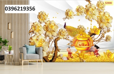 Tranh gạch tài lộc 3D