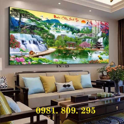 Tranh gạch phong cảnh ngôi nhà