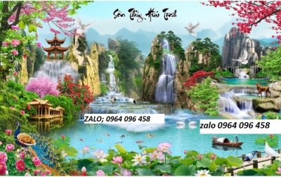 Tranh gạch 3d phong ảnh sông núi - DFGH65