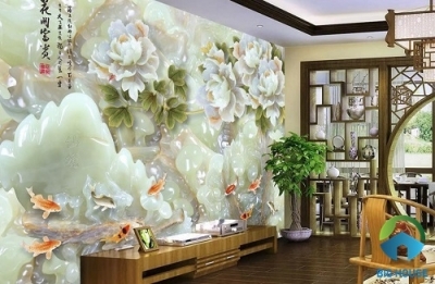 Gạch tranh 3d dán tường phong thủy -