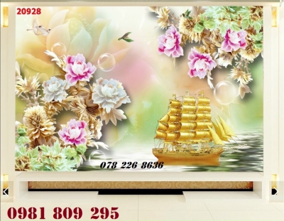 Gạch tranh thuyền buồm