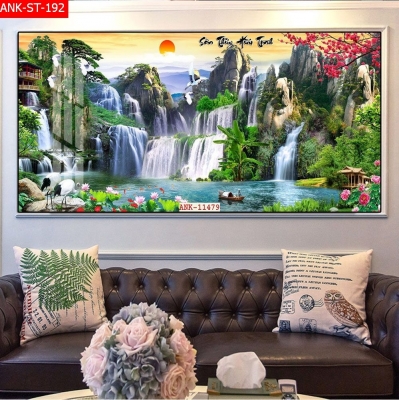 Tranh gạch 3d ốp tường phòng khách - XBC522
