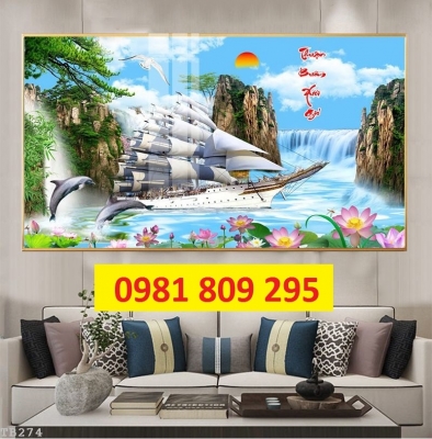 Gạch trang trí thuyền buồm