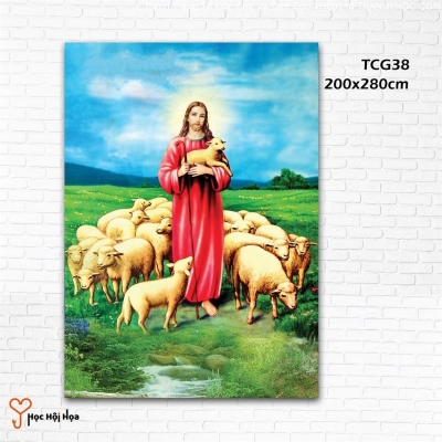 Tranh gạch 3d ốp tường tranh thiên chúa - SCX43