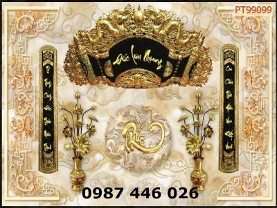 Gạch tranh ốp tường ban thờ HP68282