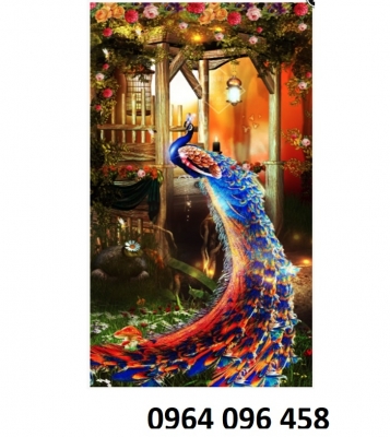 Tranh gạch 3d dán tường phòng khách - 77C