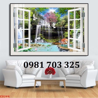 Tranh cửa sổ đẹp phong thủy