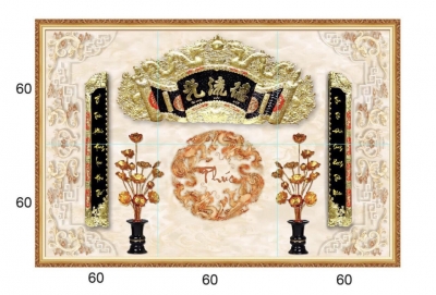 Tranh phòng thờ- gạch tranh 3D