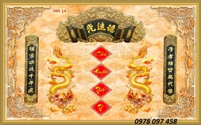 Gạch men 3D - phòng thờ