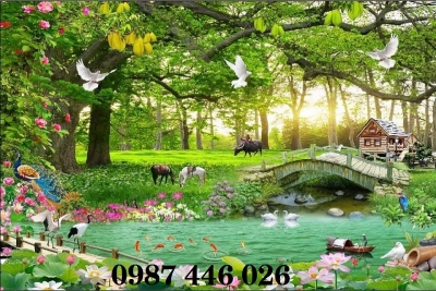 Tranh gạch phong cảnh đẹp Hp3842