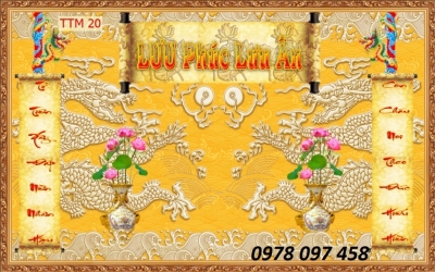 Tranh phòng thờ sang trọng