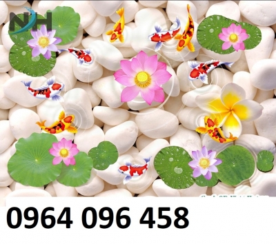 Tranh gạch ốp tường cá chép 3d - 5577CV