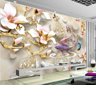 tranh hoa 3D ốp tường