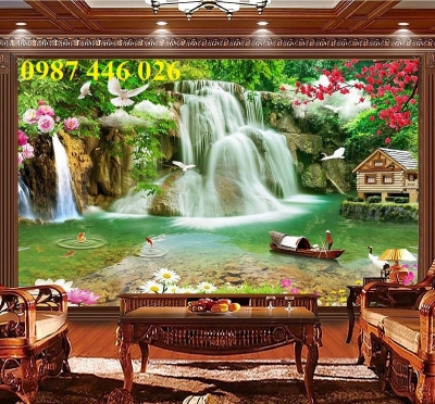 Gạch tranh tường phòng khách đẹp HP9283