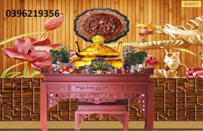 Tranh gạch men treo phòng thờ