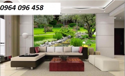 gạch tranh ốp tường 3d mẫu phong cảnh thiên nhiên - GCC3