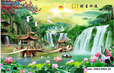 Tranh gạch 3d phong cảnh đồng quê - 843XC