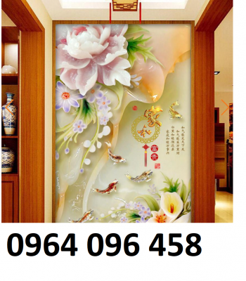 Mẫu gạch tranh 3d hoa ngọc - KMKK6