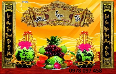 Trang trí phòng thờ - gạch tranh 3D