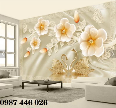 Gach tranh ốp tường, gạch trang trí hoa văn HP9822