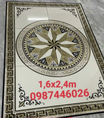 Thảm gạch khắc vàng cổ điển