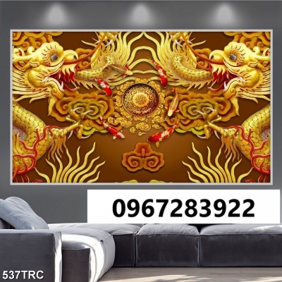 Tranh gạch đẹp rồng phượng cao cấp