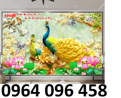 Tranh gạch 3d tranh chim công - DS076