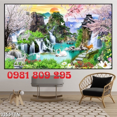 Tranh tường vườn hoa trang trí tường GP77