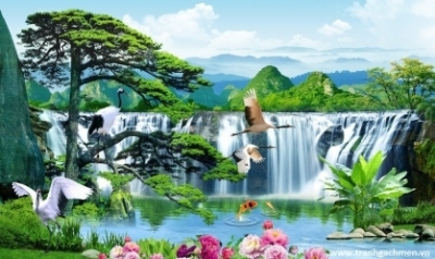 Tranh gạch 3d ốp tường phong cảnh đẹp - 322XD