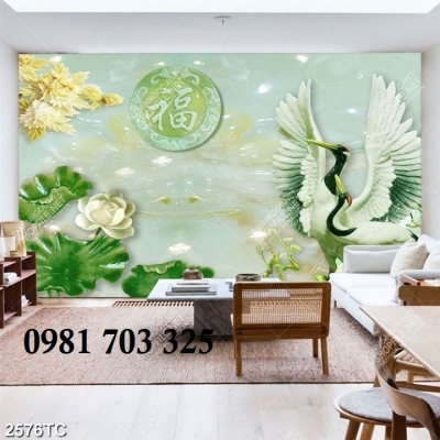 Tranh gạch hoa mẫu đơn 3D trang trí