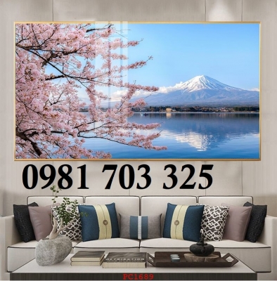 Tranh gạch hoa đào đẹp