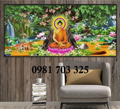 Tranh Phật ốp phòng thờ, gạch men 3D