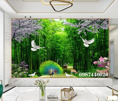 Gạch 3d, tranh phong cảnh thiên nhiên đẹp HP86233