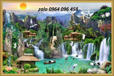 Tranh gạch 3d ốp tường phong cảnh đồng quê - CXV53
