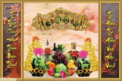 tranh gạch 3d ốp phòng thờ - 543SM