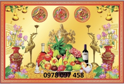 Trang trí phòng thờ - gạch tranh dán tường