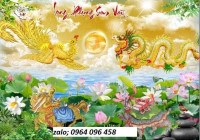 Tranh gạch 3d rồng phượng - CBV76