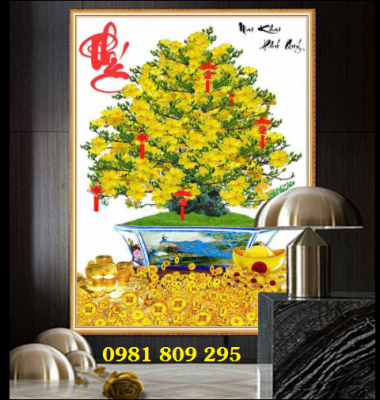 Mai vàng - gạch tranh ốp tường