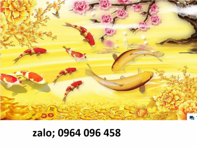Tranh gạch 3d cá chép vàng - 98888C