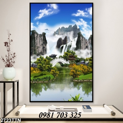 tranh khổ đứng, tranh gạch 3D