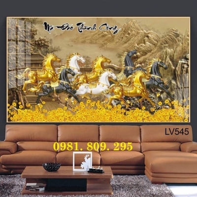 Gạch 3d , tranh ốp tường ngựa , gạch tranh